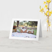 誕生日のピクニックフォト カード (黄色い花)