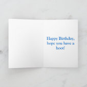 誕生日のフクロウ(男性) カード (内部)