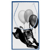 誕生日のフレンチ・ブルドッグのギフトバッグ スモールペーパーバッグ (裏面)