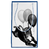 誕生日のフレンチ・ブルドッグのギフトバッグ スモールペーパーバッグ (正面)