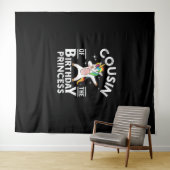 誕生日のプリンセスのいとこ ユニコーンガール T-Shi タペストリー (インサイチュ(横))