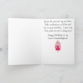 誕生日のプリンセスの芸術家のひ孫娘 カード (内部)