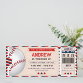 誕生日のプレゼントにベースボールチケット 招待状 (スタンド正面)