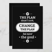 誕生日のプレゼント 計画を変えても目標は変えない 招待状 (正面/裏面)