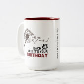 誕生日のプロジェクトのマグ ツートーンマグカップ (正面左)