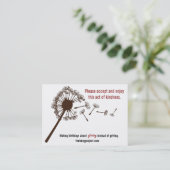 誕生日のプロジェクトはカードを置き去りにします 名刺 (スタンド正面)