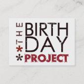 誕生日のプロジェクトはカードを置き去りにします 名刺 (裏面)