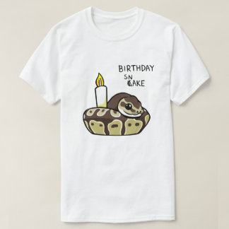 誕生日のヘビのかわいい球の大蛇のスケッチのTシャツ Tシャツ
