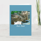 誕生日のベストはBFF 2のオオシカの子牛の友人カードを発芽させます カード (正面)