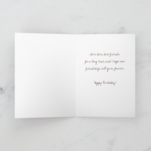 誕生日のベストはBFF 2のオオシカの子牛の友人カードを発芽させます カード (内部)