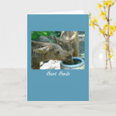 誕生日のベストはBFF 2のオオシカの子牛の友人カードを発芽させます カード (黄色い花)