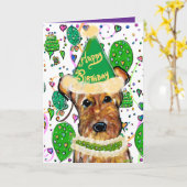 誕生日のペット カード (黄色い花)