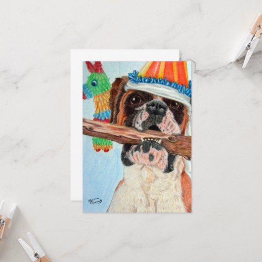 誕生日のボクサー カード (正面/裏面インサイチュ)