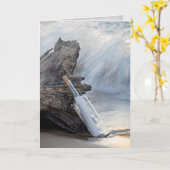 誕生日のボトル カード (黄色い花)