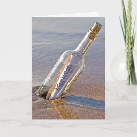 誕生日のボトル カード (正面)