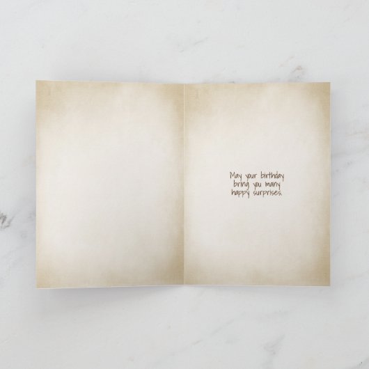 誕生日のボトル カード (内部)