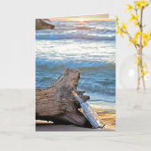 誕生日のボトル カード (黄色い花)