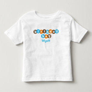 誕生日のボーイドットパーソナライズされた トドラーTシャツ