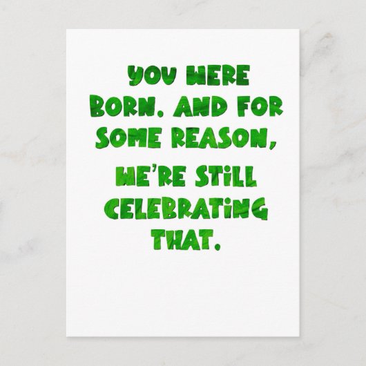 誕生日のポストカード ポストカード (正面)