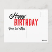 誕生日のポストカード ポストカード (裏面)