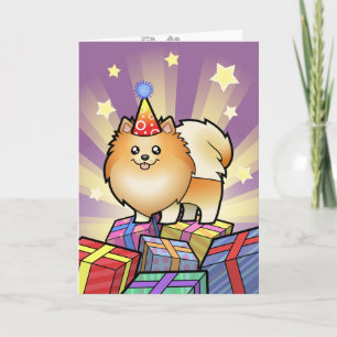 誕生日のポメラニア犬 カード