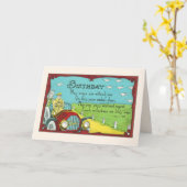 誕生日のマイルストーン素晴らし-アンティーク車の愛好家のための カード (黄色い花)