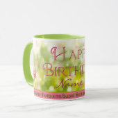 誕生日のマグ-個人化して下さい-庭 マグカップ (正面左)