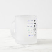 誕生日のマグ- H フロストグラスマグカップ (正面左)