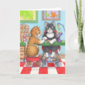 誕生日のマニキュアの芽及びトニーNotecard カード (正面)