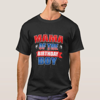 誕生日のママ男の子のコスチュームクモのWeb誕生会 Tシャツ