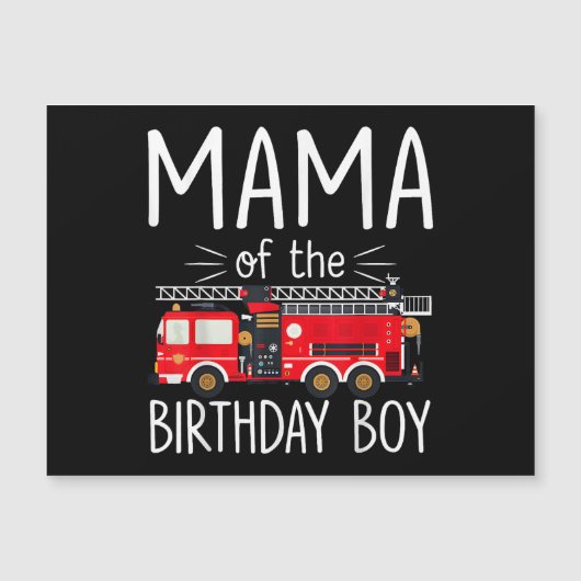 誕生日のママ男の子火災トラック消防士ファ (正面)