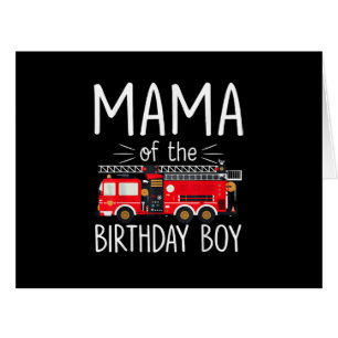 誕生日のママ男の子火災トラック消防士ファ