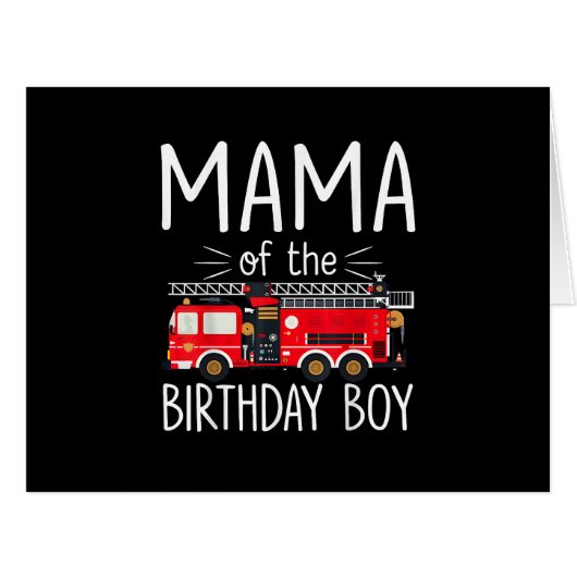 誕生日のママ男の子火災トラック消防士ファ (正面横)