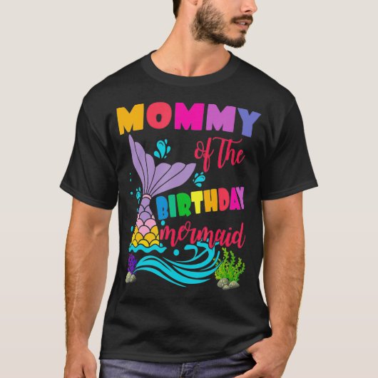 誕生日のママMermaid一致の家族_1 Tシャツ (正面)