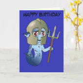 誕生日のマーマンネプチューンの戦士 カード (黄色い花)