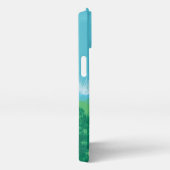 誕生日のモダン母 – 青 – 自然カバーの電話ケース iPhoneケース (右側面)