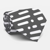 誕生日のモダン贈り物の灰色の白いパターン ネクタイ (ロール)