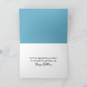 誕生日のユーモアカモメがアシカに止まる カード (内部)