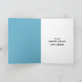 誕生日のユーモアカモメがアシカに止まる カード (内部)