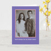 誕生日のユーモア兄から姉カード カード (黄色い花)