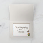 誕生日のラグドール猫をダンボール箱に カード (内部)