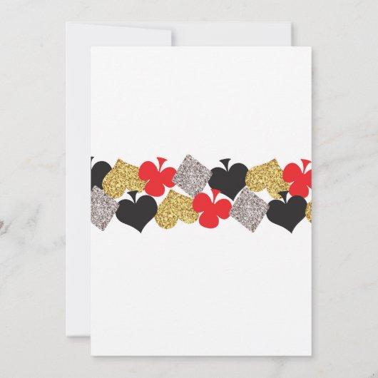 誕生日のラスベガスのカジノ夜パーティの招待状 招待状 (裏面)