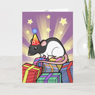 誕生日のラット カード