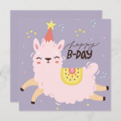 誕生日のラマ シーズンカード (正面/裏面)