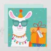 誕生日のラマ シーズンカード (正面/裏面)