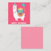 誕生日のラマ ノートカード (正面/裏面)