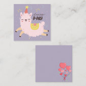 誕生日のラマ ノートカード (正面/裏面)