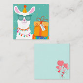 誕生日のラマ ノートカード (正面/裏面)