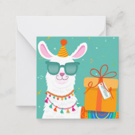 誕生日のラマ ノートカード