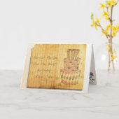 誕生日のラム酒のケーキ カード (黄色い花)